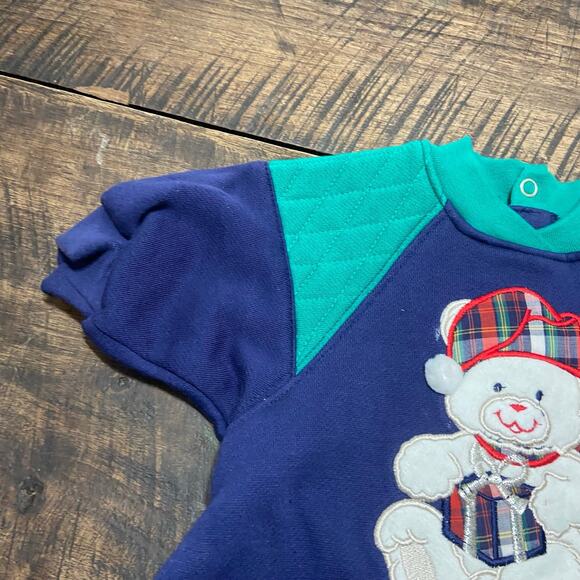 Vintage Y2K My First Christmas One Piece Jumper Romper First Impressions 3-6mo. - Picture 4 of 7